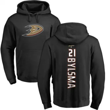 Black Men's Dan Bylsma Anaheim Ducks Branded Backer Pullover Hoodie