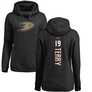 Black Women's Troy Terry Anaheim Ducks Branded Backer Pullover Hoodie