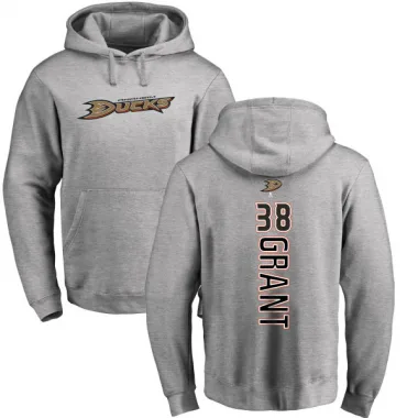 Men's Derek Grant Anaheim Ducks Branded Ash Backer Pullover Hoodie