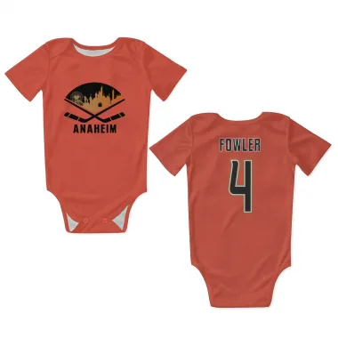 Orange Anaheim Ducks Cam Fowler   Newborn & Infant Bodysuit