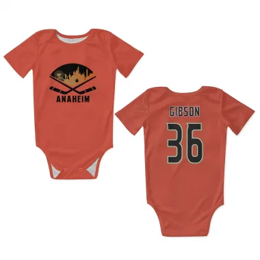 Orange Anaheim Ducks John Gibson   Newborn & Infant Bodysuit