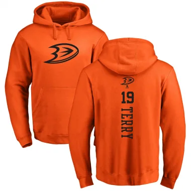 Orange Men's Troy Terry Anaheim Ducks Branded One Color Backer Pullover Hoodie